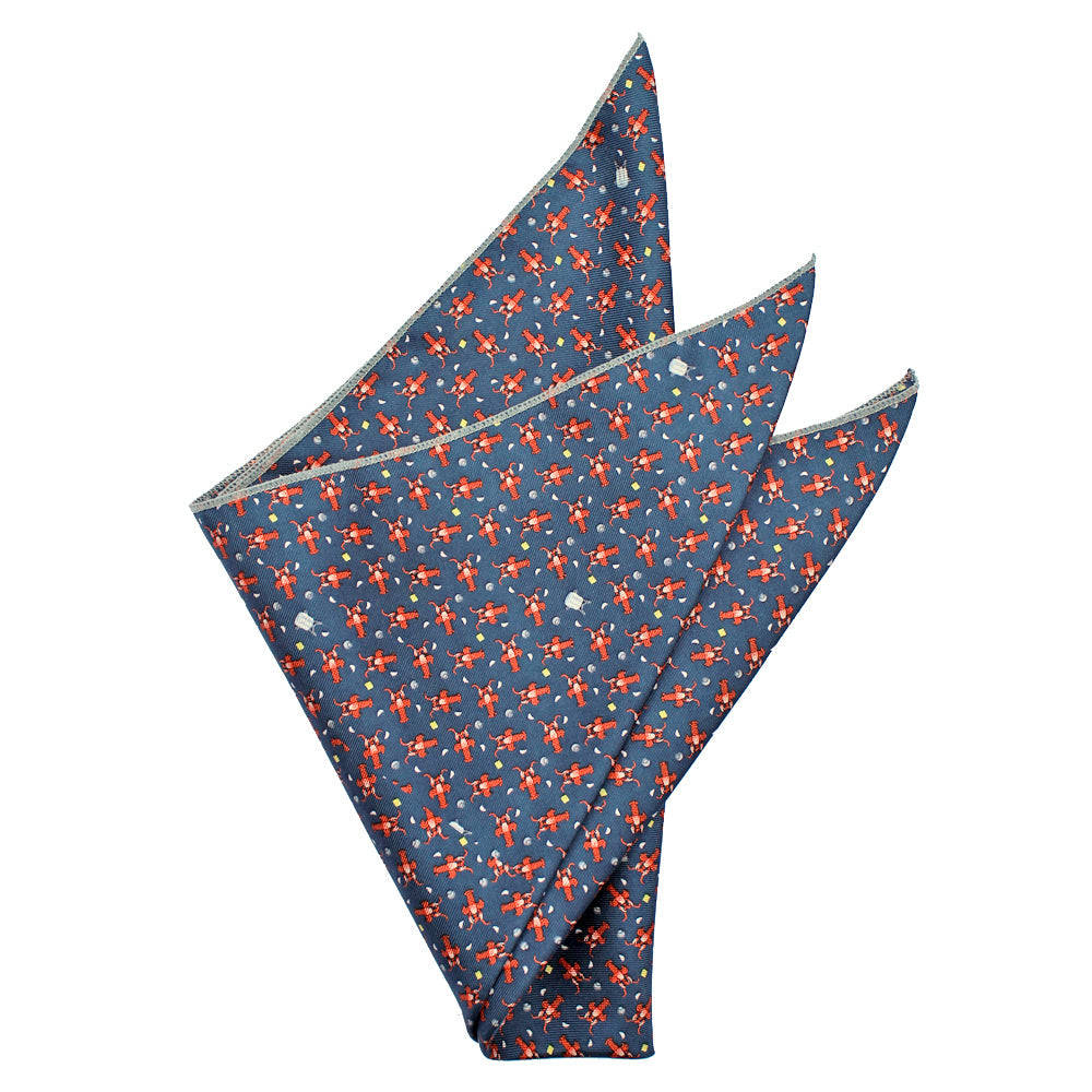 Midnight Navy Crawfish Boil Pocket Square