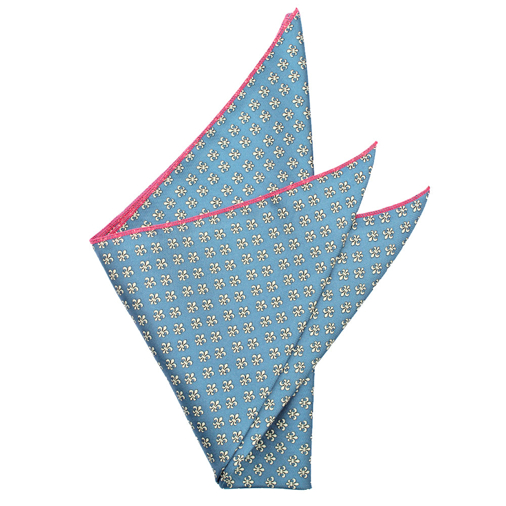 NOLA Navy Fleur de Lis Pocket Square