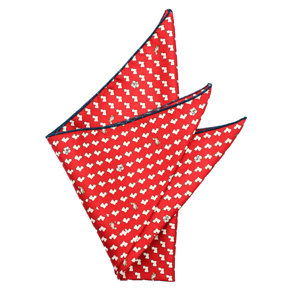 Cayenne Red Louisiana Pocket Square