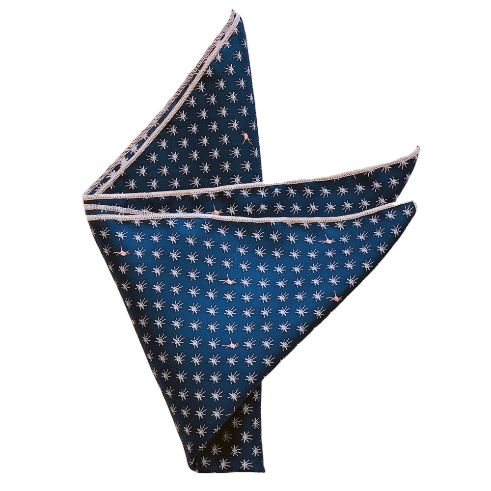 Midnight Navy Mosquito Pocket Square