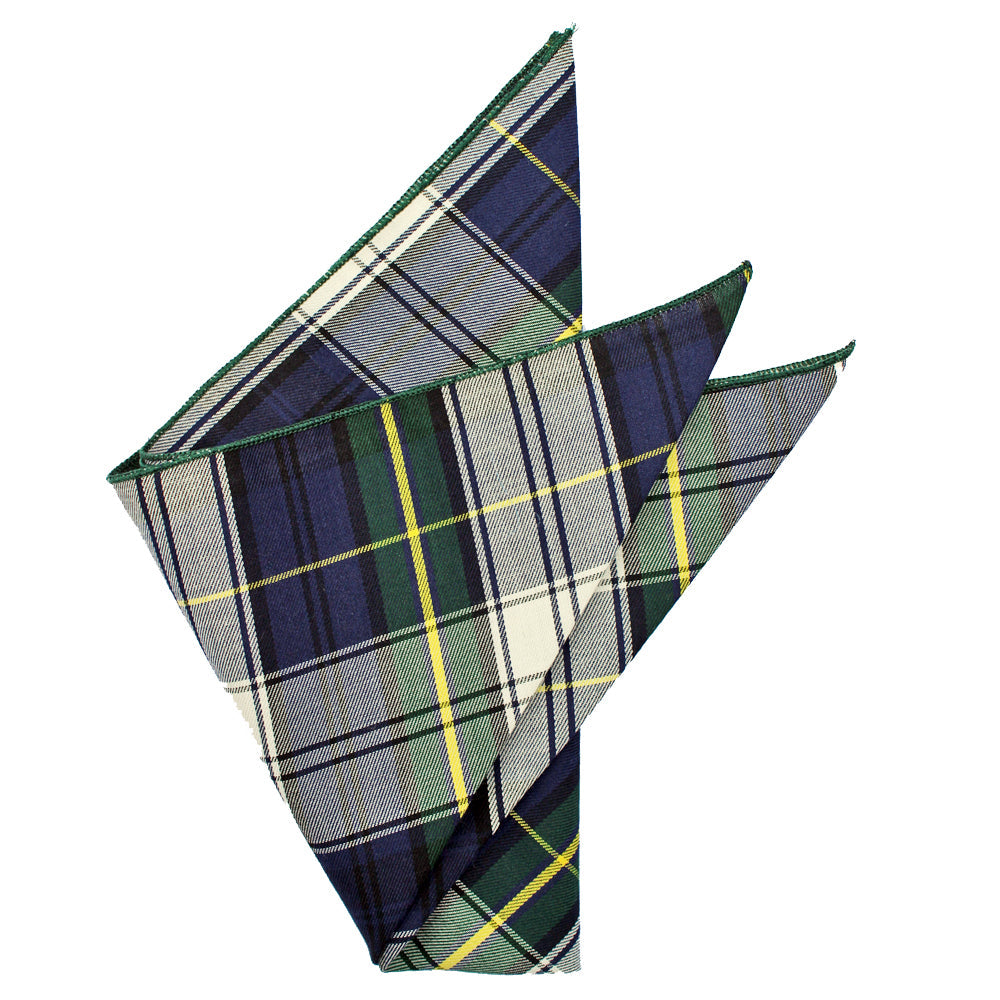 Navy Plaid Pocket Square