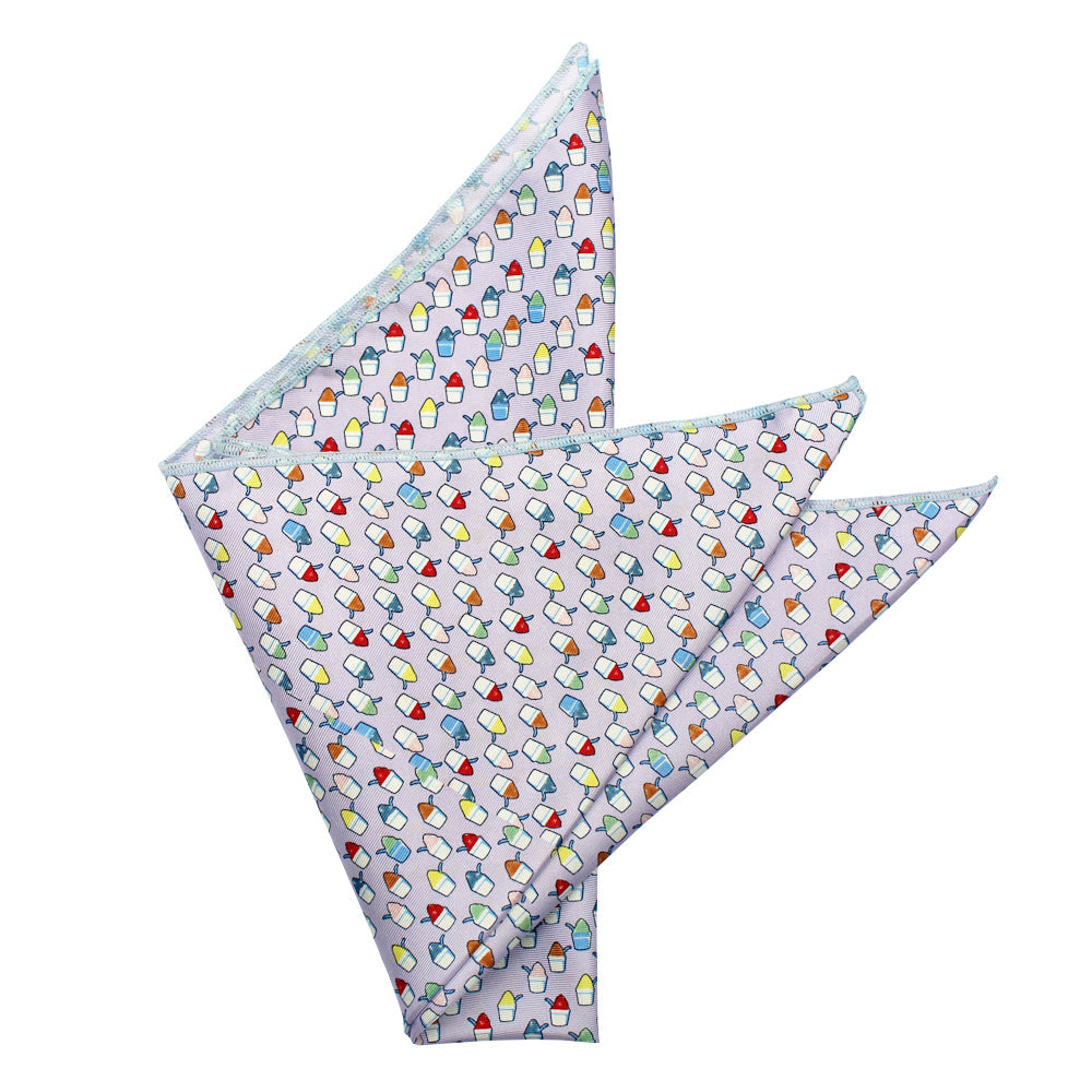 Ash Wednesday Lavender Snoballs Pocket Square