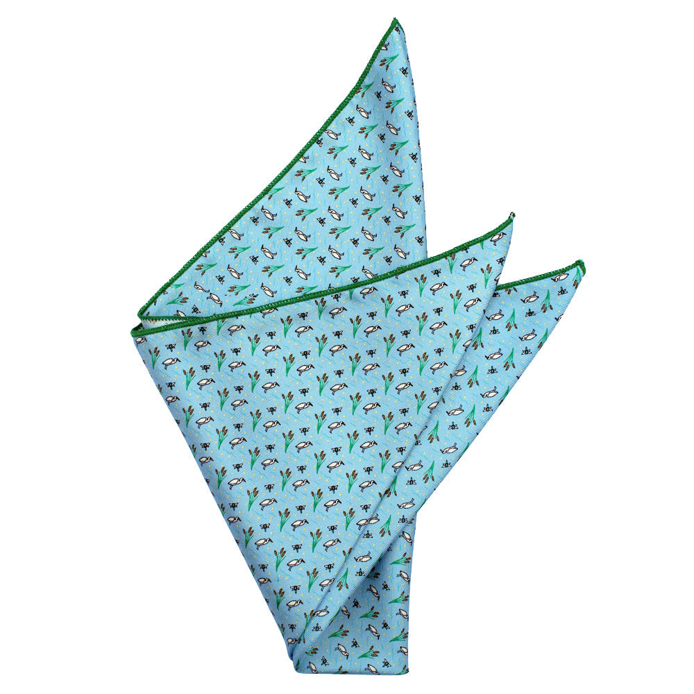 Gulf Blue Wetlands Pocket Square